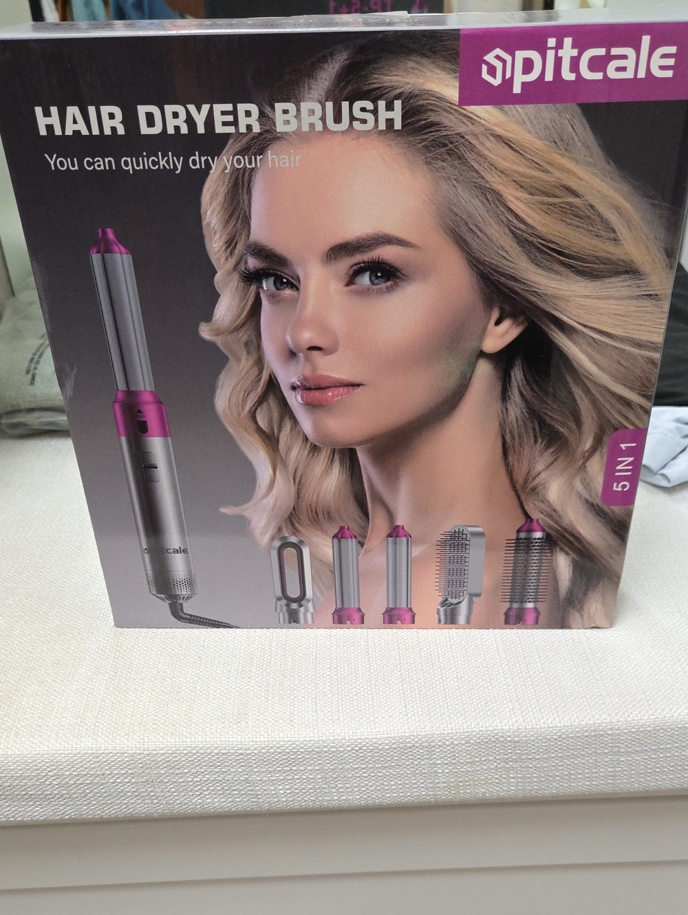 CALE Pink & Silver 5-in-1 Hair Dryer Brush Set